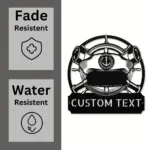 Personalized Captain Cap Metal Sign