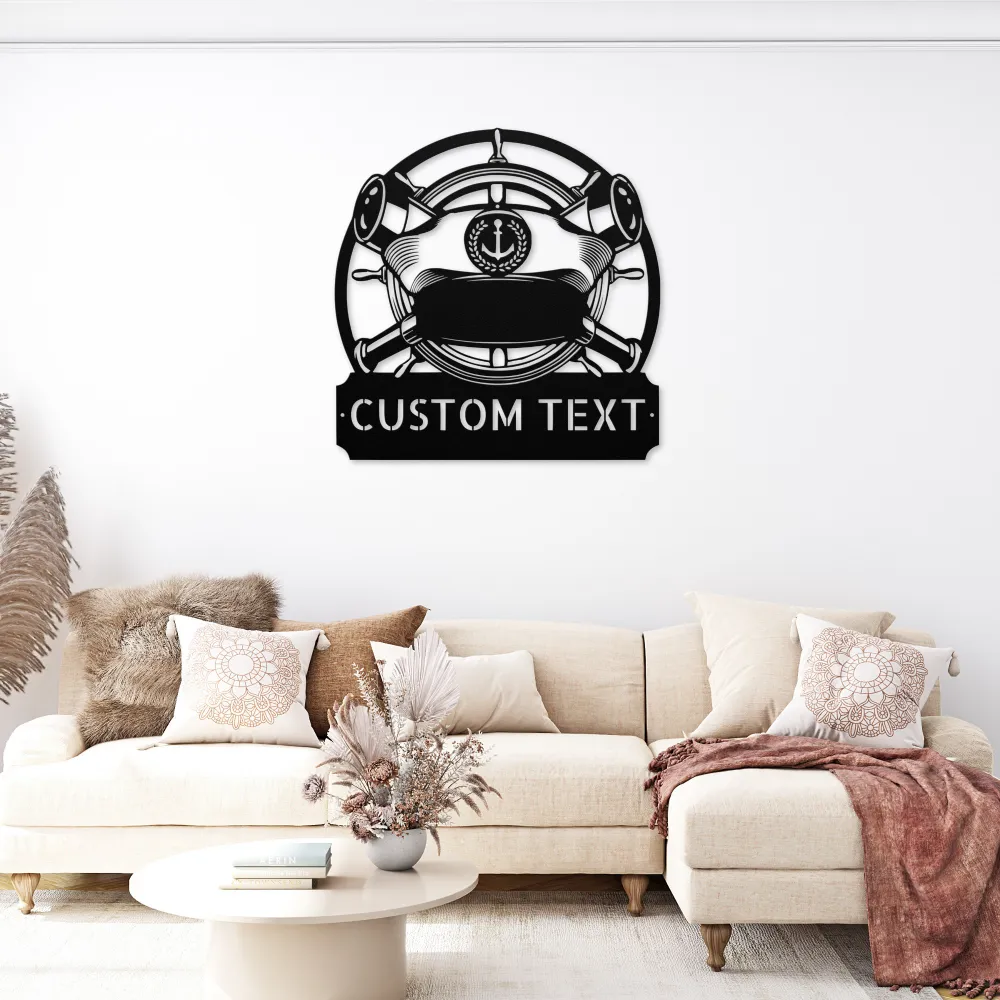 Personalized Captain Cap Metal Sign Personalized Captain Cap Metal Sign