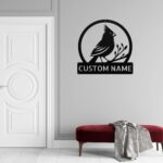 Personalized Cardinal Bird Metal Sign