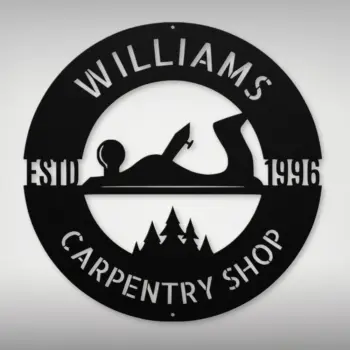 Personalized Carpentry Metal Sign