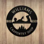 Personalized Carpentry Metal Sign
