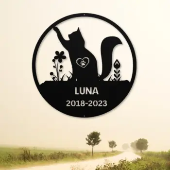 Personalized Cat Memorial Metal Sign