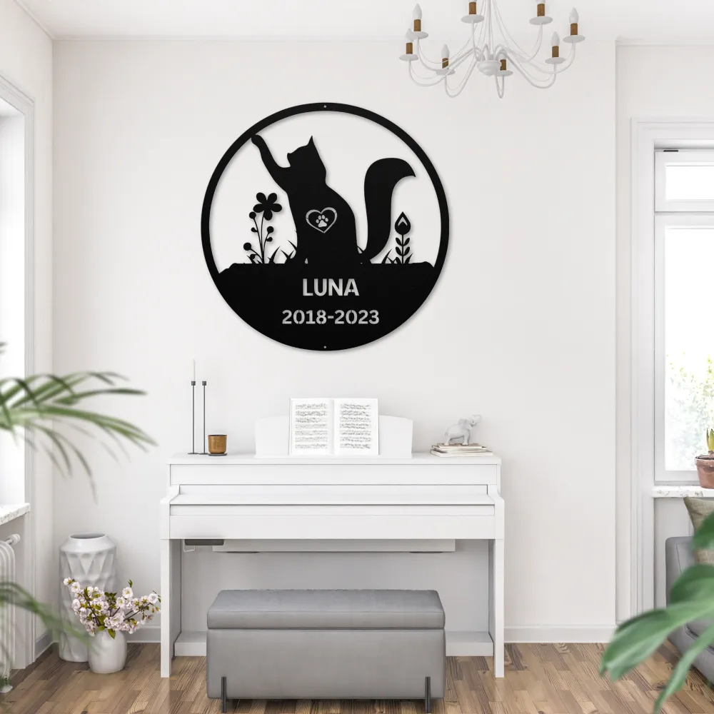 Personalized Cat Memorial Metal Sign Personalized Cat Memorial Metal Sign