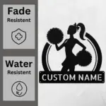 Personalized Cheerleader Metal Sign