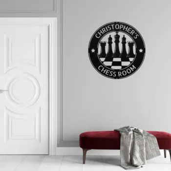 Personalized Chess Metal Sign