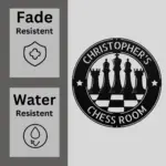 Personalized Chess Metal Sign