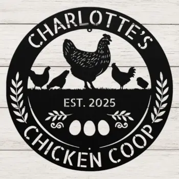 Personalized Chicken Coop Metal Sign