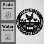 Personalized Chicken Coop Metal Sign