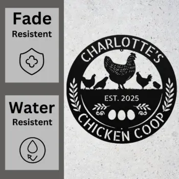 Personalized Chicken Coop Metal Sign
