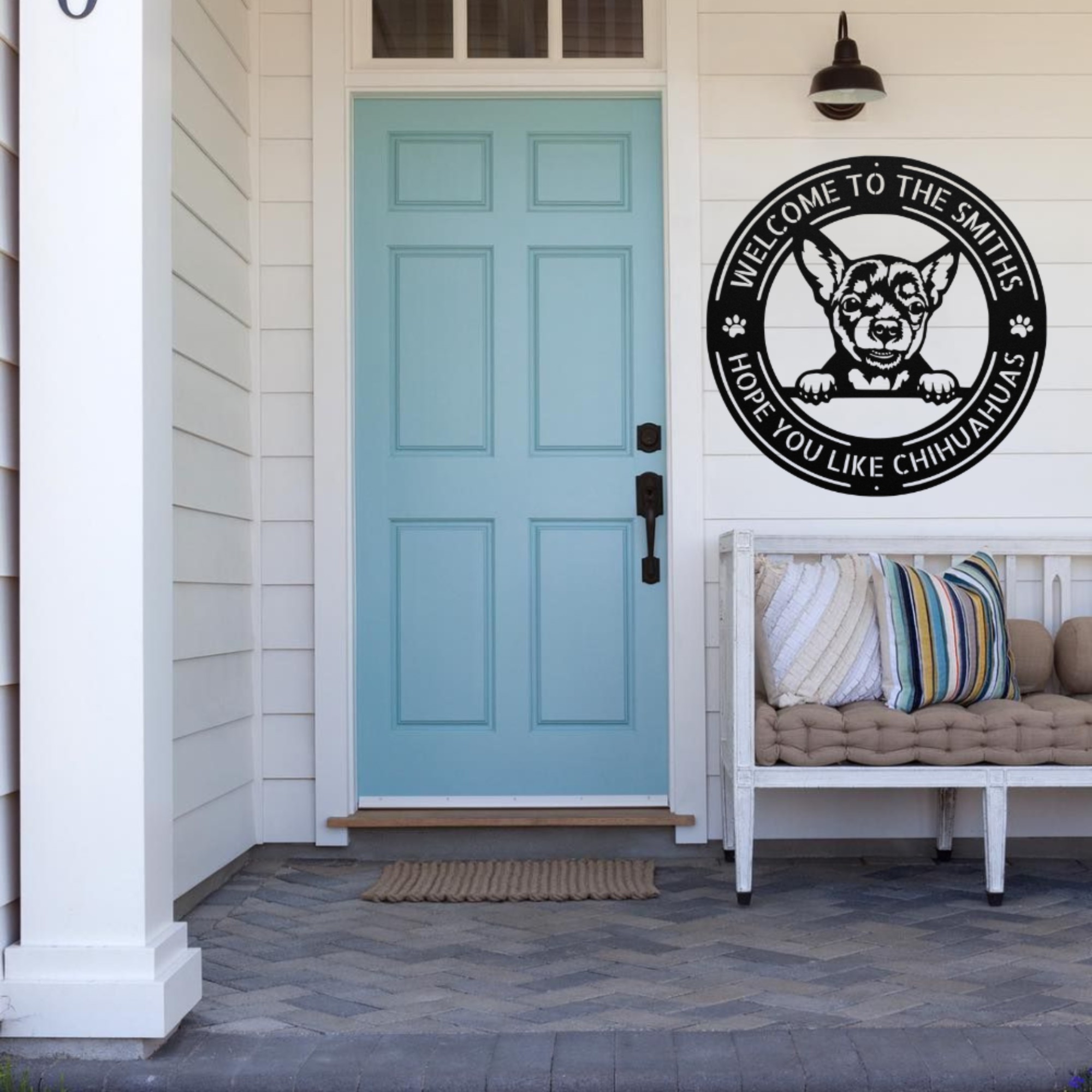 Personalized Chihuahua Dog Metal Sign Personalized Chihuahua Dog Metal Sign