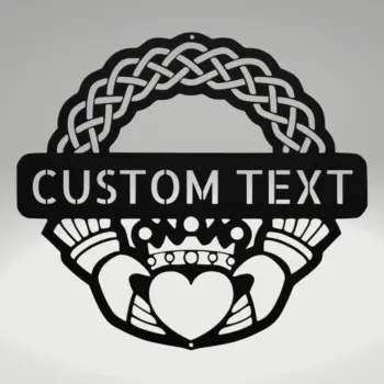 Personalized Claddagh Crest Metal Sign