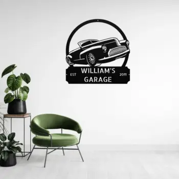 Personalized Classic Car Metal Sign