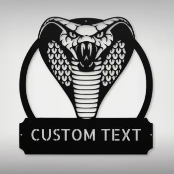 Personalized Cobra Metal Sign