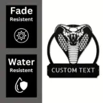 Personalized Cobra Metal Sign