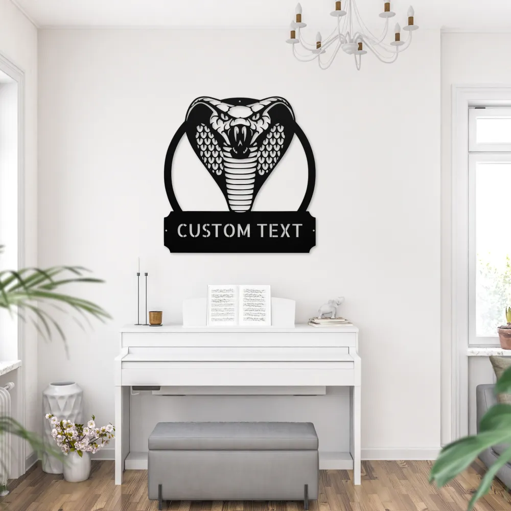 Personalized Cobra Metal Sign Personalized Cobra Metal Sign