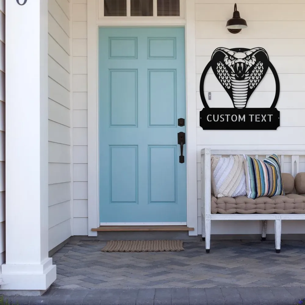 Personalized Cobra Metal Sign Personalized Cobra Metal Sign