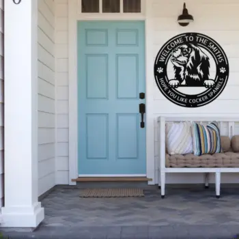 Personalized Cocker Spaniel Metal Sign