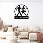 Personalized Couple Dancing Metal Sign