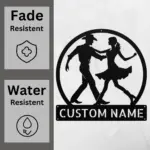 Personalized Couple Dancing Metal Sign
