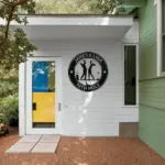 Personalized Couple Golfers Metal Sign