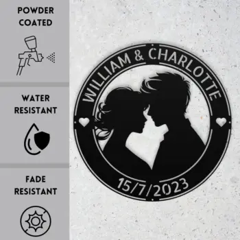 Personalized Couple Metal Art Sign