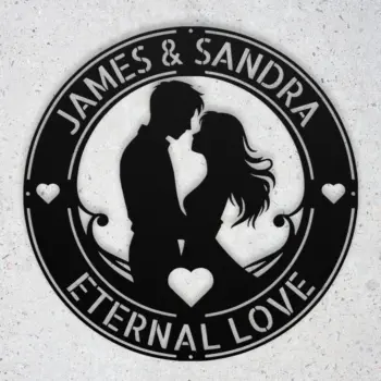 Personalized Couple Metal Wall Art Sign