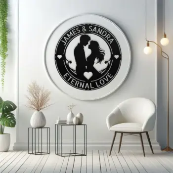 Personalized Couple Metal Wall Art Sign