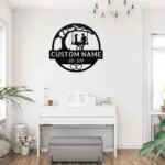 Personalized Couple On Swing Metal Sign