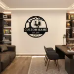 Personalized Couple On Swing Metal Sign