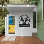 Personalized Cow Face Metal Sign