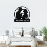 Personalized Cowboy Cowgirl Metal Sign