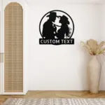 Personalized Cowboy Cowgirl Metal Sign