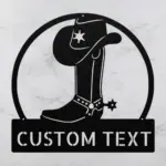 Personalized Cowboy Wear Metal Sign