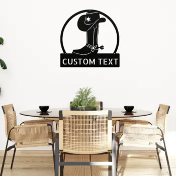 Personalized Cowboy Wear Metal Sign