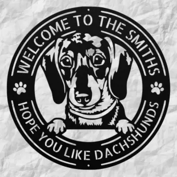 Personalized Dachshund Metal Sign