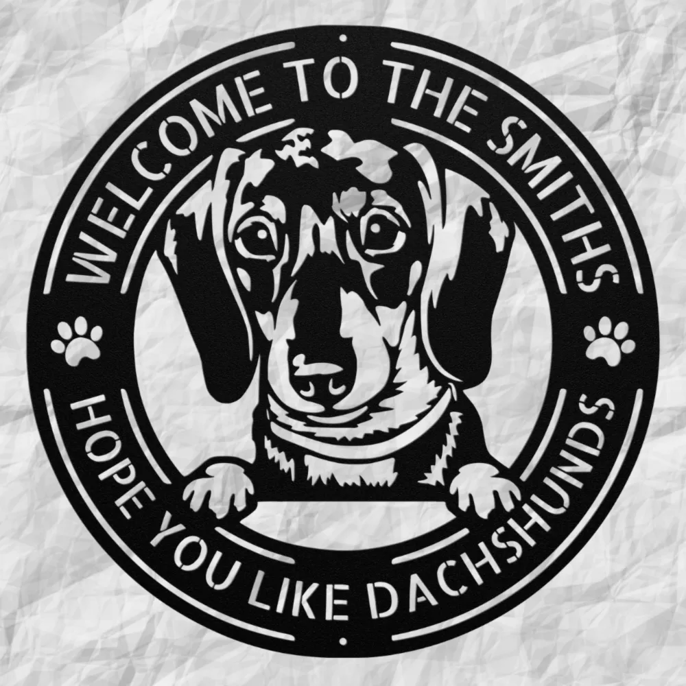 Personalized Dachshund Metal Sign Personalized Dachshund Metal Sign