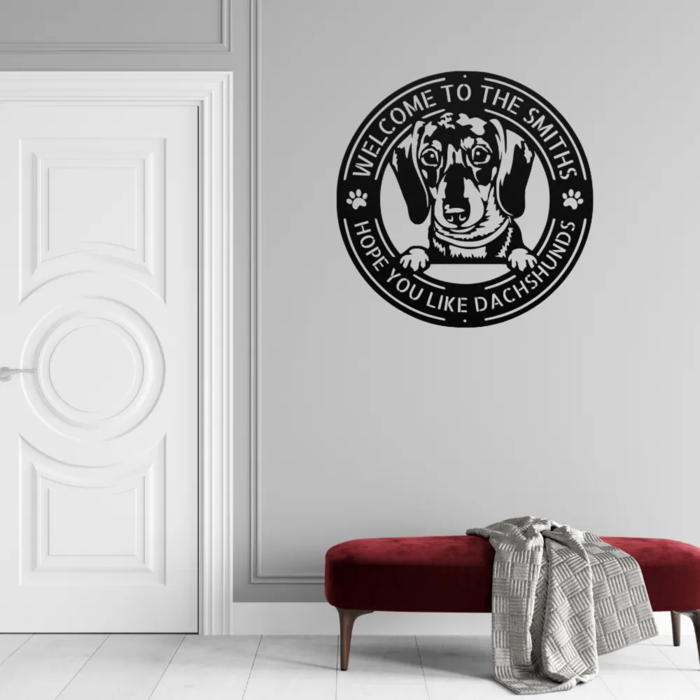 Personalized Dachshund Metal Sign Personalized Dachshund Metal Sign