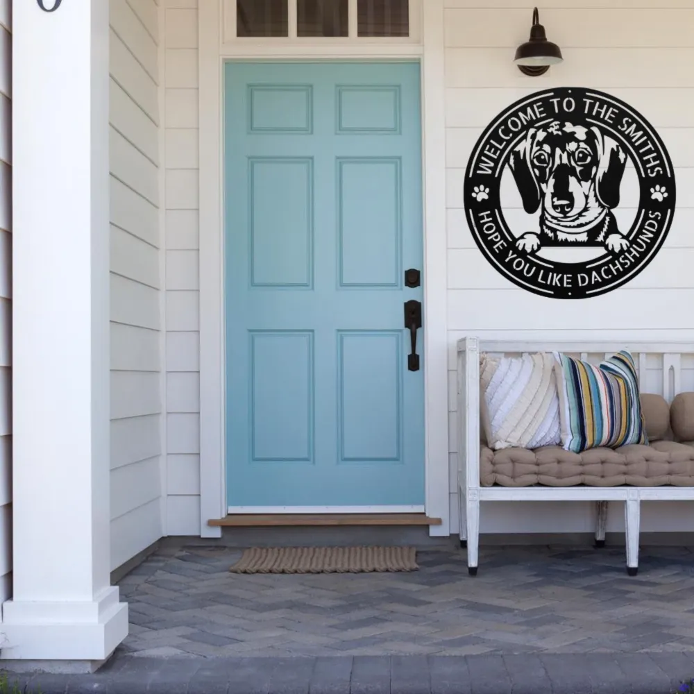 Personalized Dachshund Metal Sign Personalized Dachshund Metal Sign