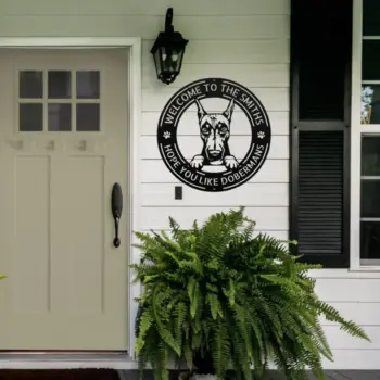 Personalized Doberman Metal Sign