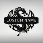 Personalized Dragon Metal Art Sign