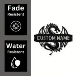Personalized Dragon Metal Art Sign