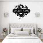 Personalized Dragon Metal Art Sign