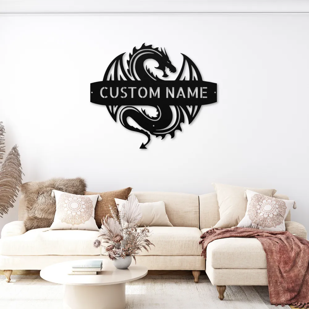 Personalized Dragon Metal Art Sign Personalized Dragon Metal Art Sign