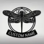 Personalized Dragonfly Metal Art Sign