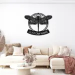 Personalized Dragonfly Metal Art Sign