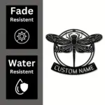 Personalized Dragonfly Metal Art Sign