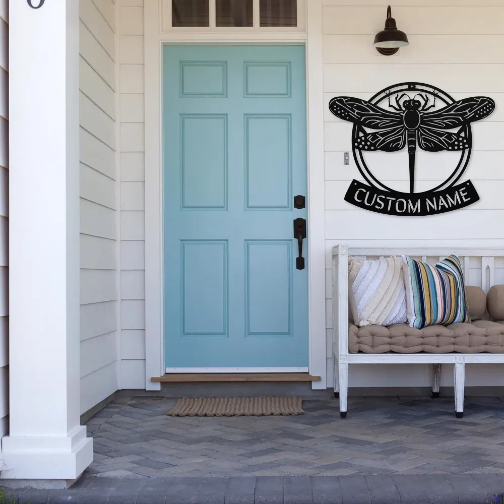 Personalized Dragonfly Metal Art Sign Personalized Dragonfly Metal Art Sign