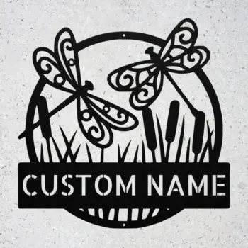 Personalized Dragonfly Metal Sign