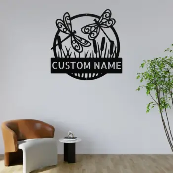 Personalized Dragonfly Metal Sign