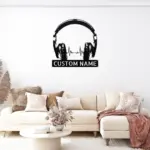 Personalized Earphones Metal Sign
